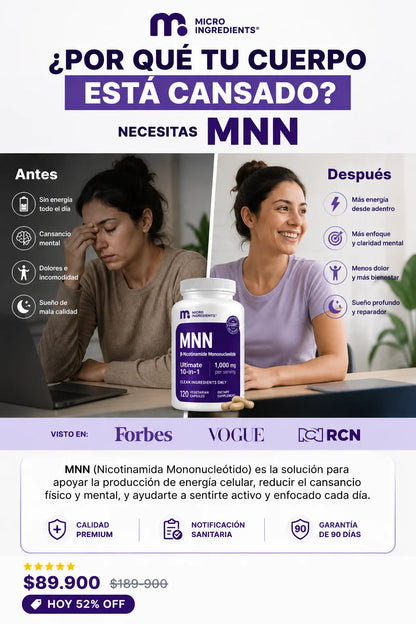 Micro Ingredients Complejo NMN de 1000 mg